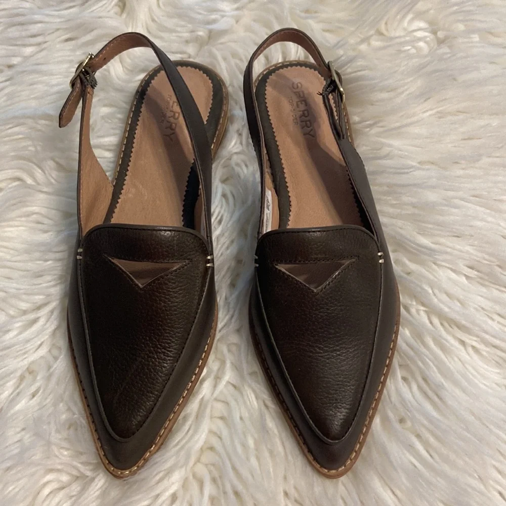 SPERRY Shoes size 7 BNWOT color dark green so beautiful leather upper - Picture 16 of 16